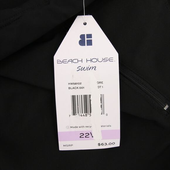 Beach House Swim Board Shorts Black Zipper Pocket Plus Comfort Fit Size 22W NWT - Picture 12 of 16
